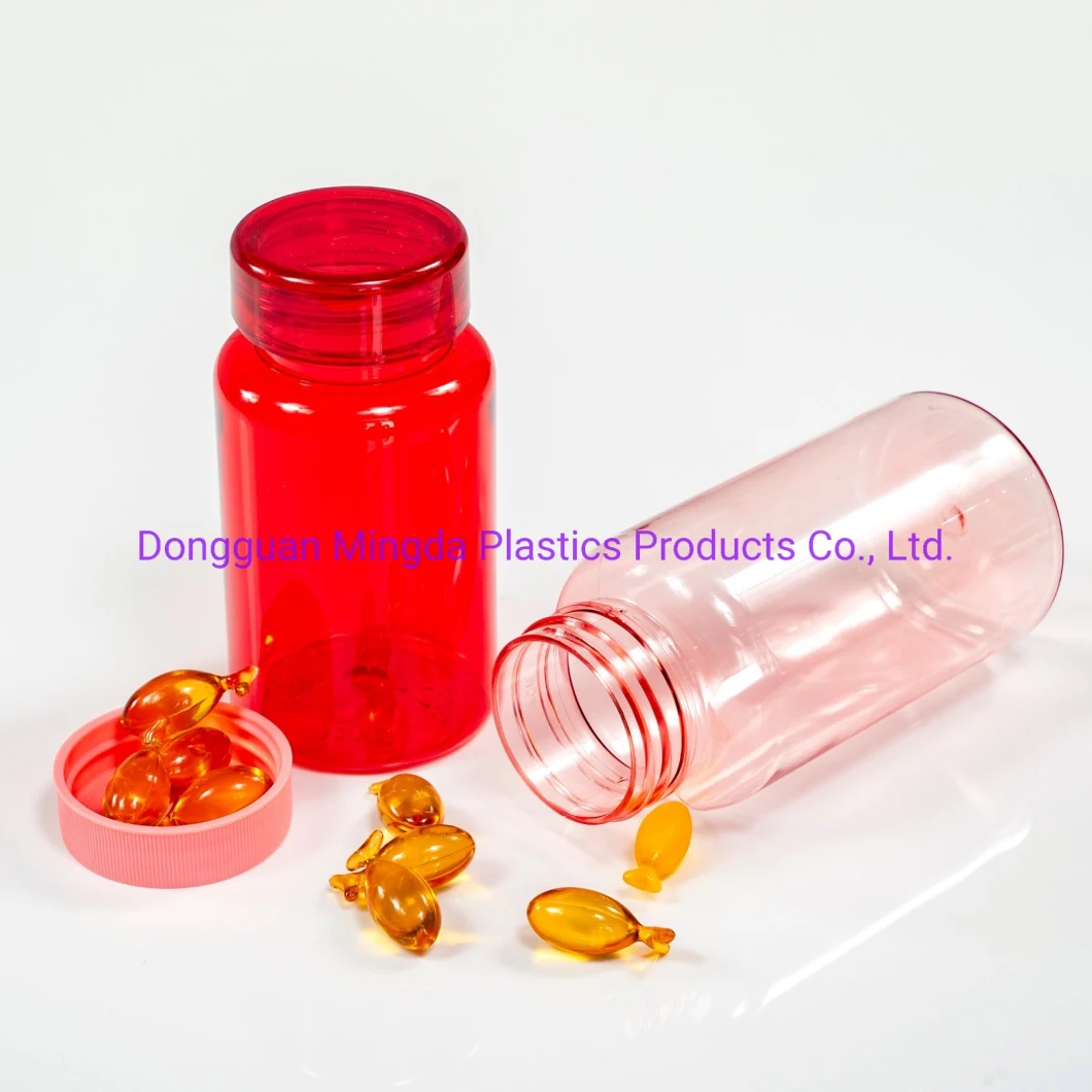 38mm Neck Hight Glossy Capsules Round Customized PCR Pet 150ml Bottle