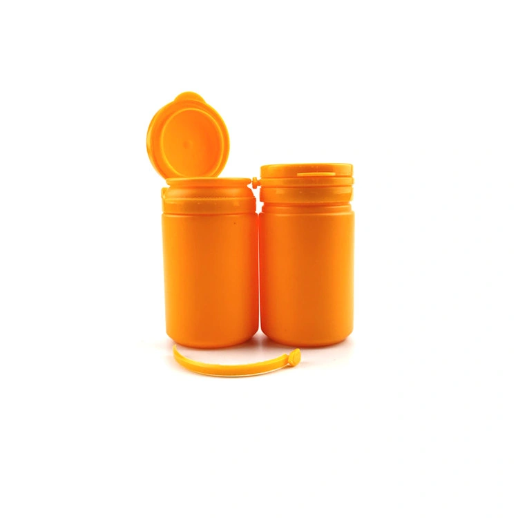 60ml 60cc White HDPE Round Pill Bottle Container Empty Refillable Chewing Gum Bottle with Tearing off Lid