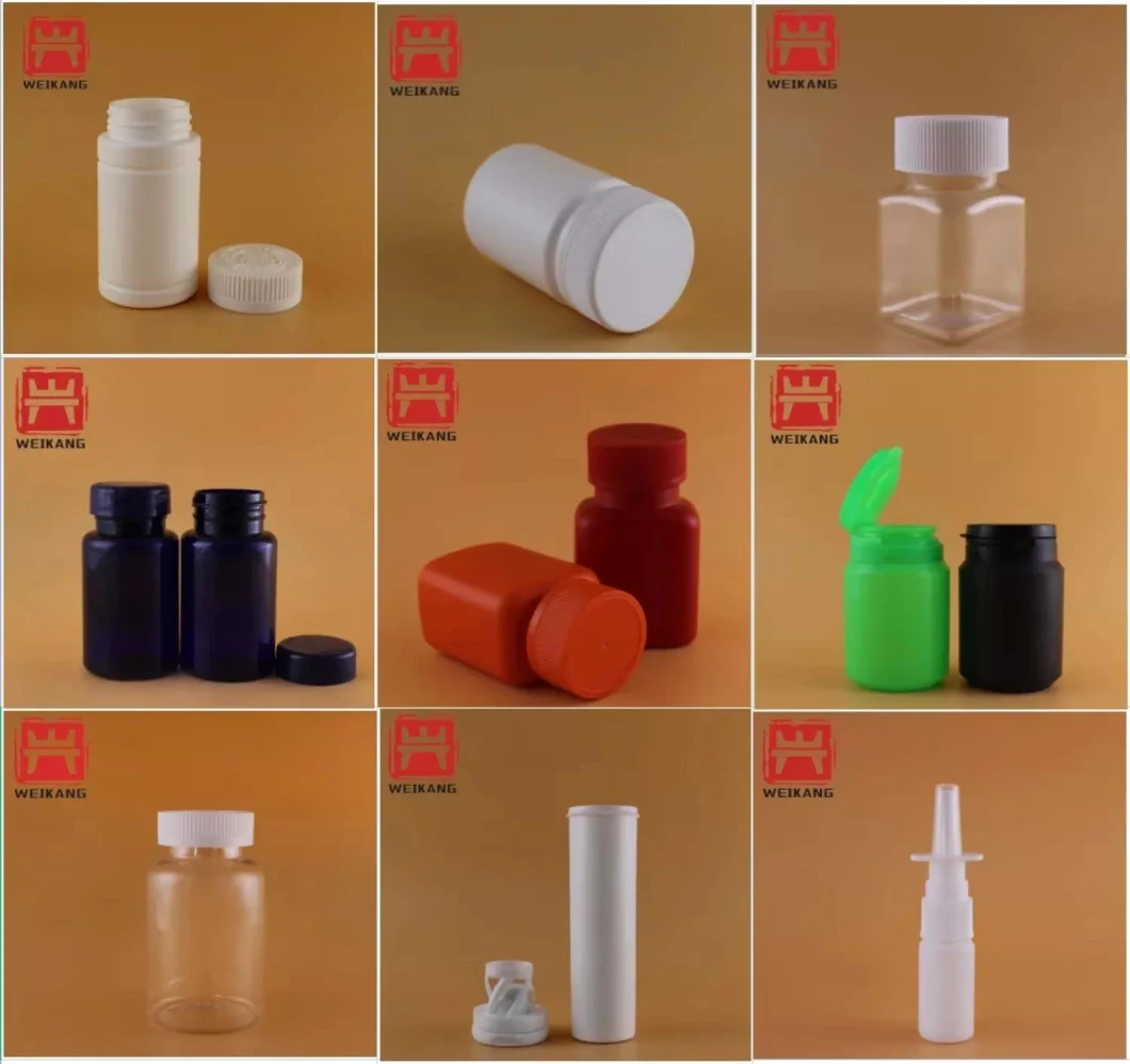 Empty Round HDPE Capsules Tablets Pill Plastic Medicine Bottle