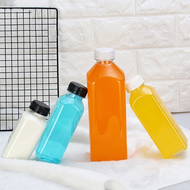 Wholesale 120ml 200ml 6oz 250ml 8oz Square Pet Plastic Bottle with Black White Tamper Proof Cap