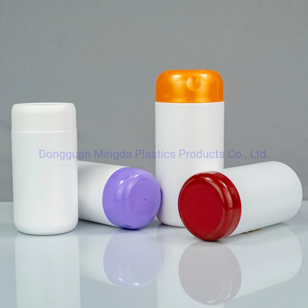 Screw Cap Wide-Neck High Density Oxygen Resistance Matte Skin Food Grade HDPE Cylindrical Medicine Plastic Bottle