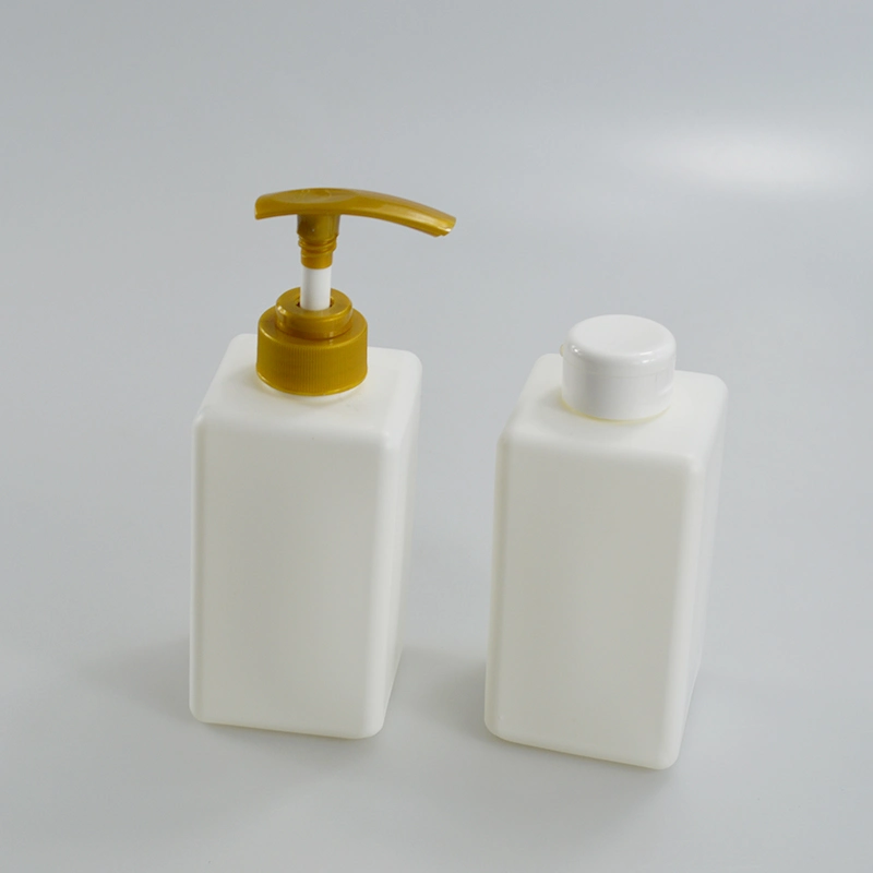 450ml HDPE Square Bottle Lotion Bottle Square Plastic Shampoo Lotion Pump Bottle