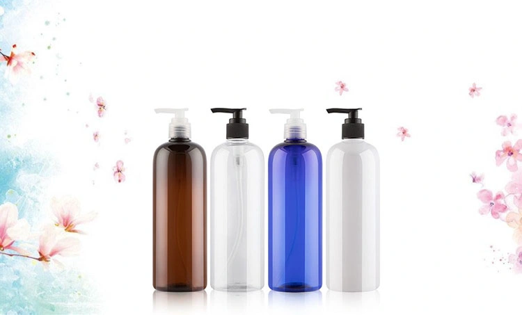 Wholesale 60ml 120ml 240ml 350ml 500ml 1000ml Pet Clear Round Plastic Boston Bottles with Pump Sprayer for Hand Soap Shampoo