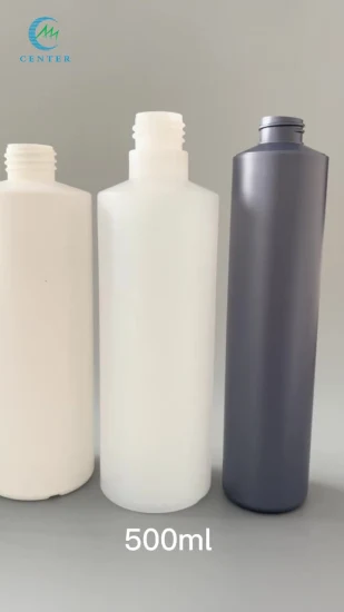 300 ml runde weiße Lotionspumpen-Squeeze-HDPE-Plastikflasche für Shampoo