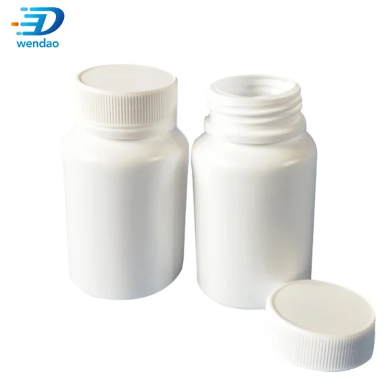 Runde weiße HDPE-Kapseln, Tablettenflaschen, 45 ml, 60 ml, 75 ml, 85 ml, 100 ml, 150 ml, 200 ml, Medizinpillenflaschen